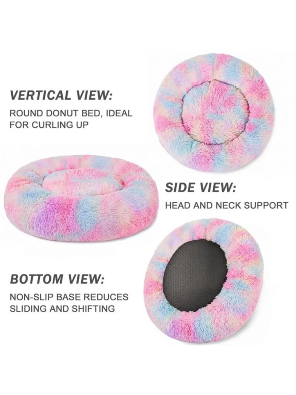 Calming Donut Pet Bed for Small Dogs 20
